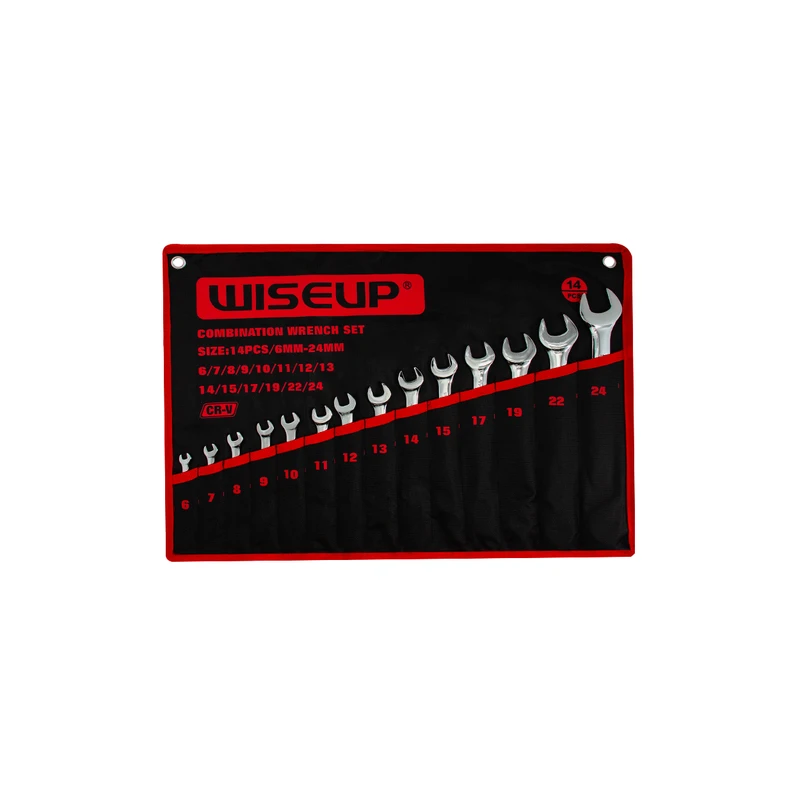 آچار یکسر تخت یکسر رینگ وایزآپ WISEUP مدل 30605 مجموعه ۱۴ عددی